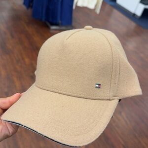 Tommy Hilfiger Tan Melton Wool-Blend Baseball cap